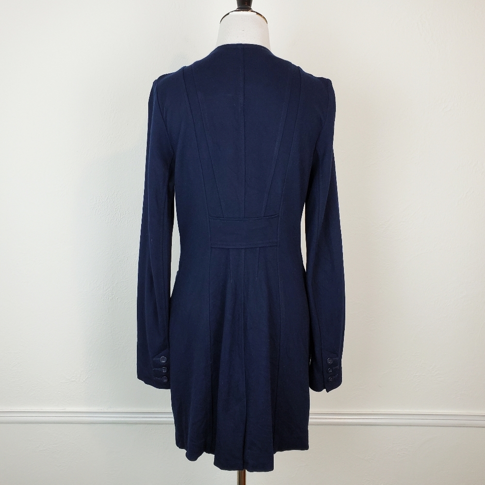 CAbi Lido Jacket Coat Blazer Ponte Knit Long Navy Blue Career Office Academia - Picture 13 of 16